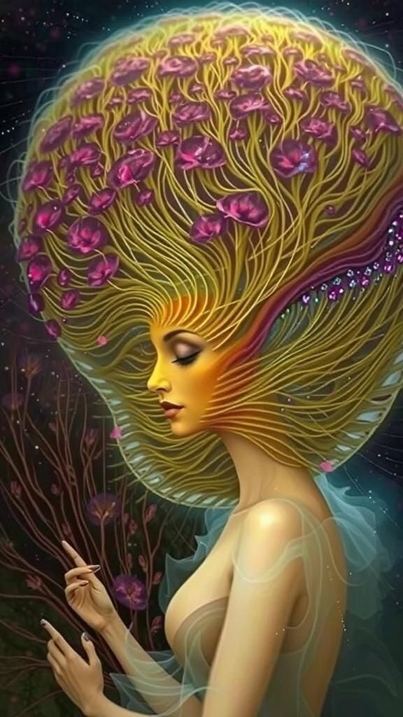 Blue Mycelium Network in Warped Forest Perspective