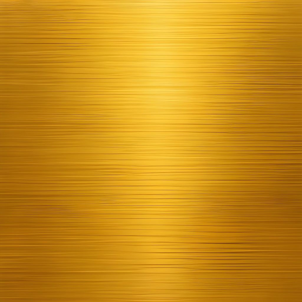 Photorealistic Golden Yellow Brushed Metal Texture Backgroun...