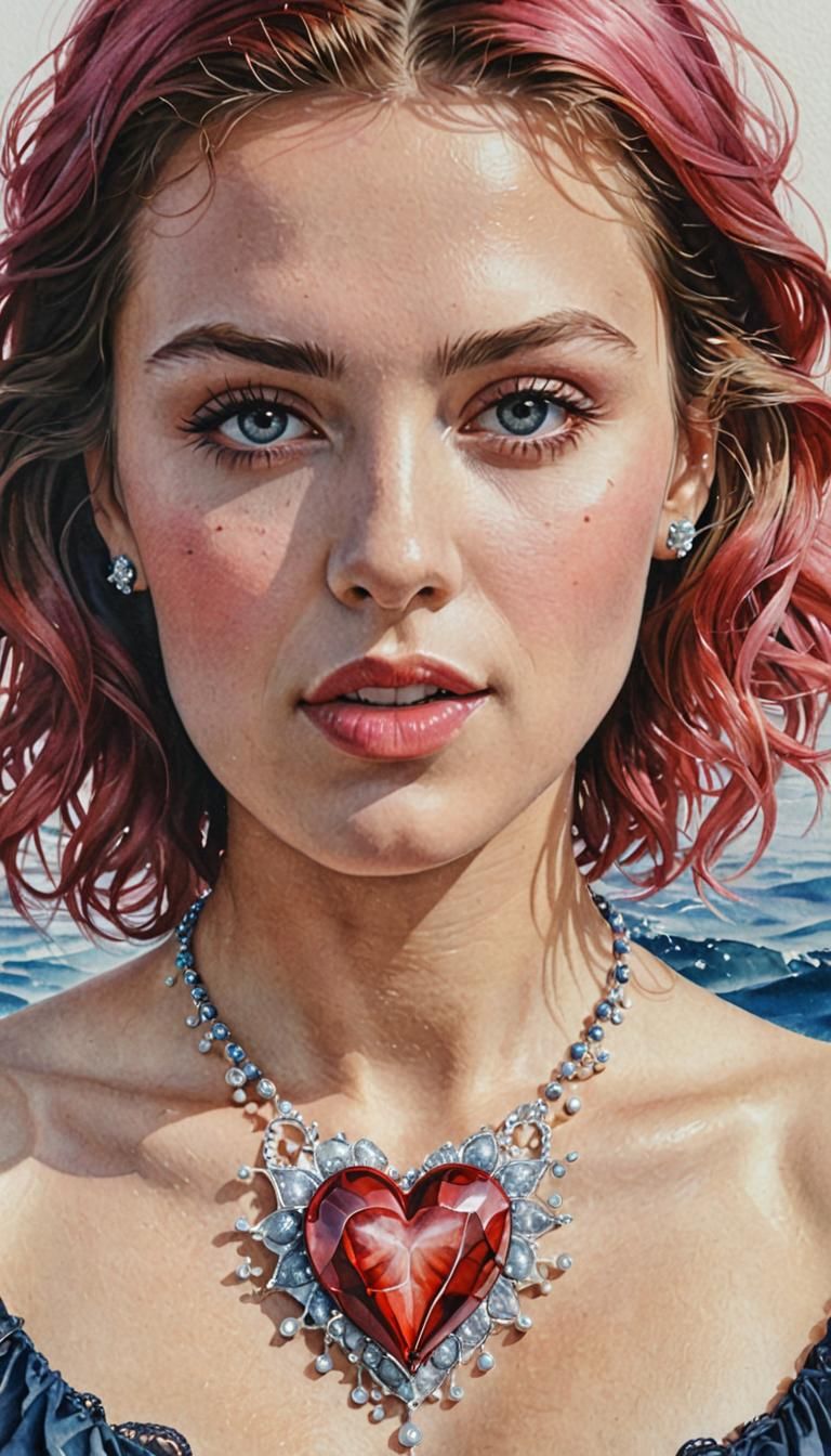 Rose DeWitt Bukater Portrait in Watercolor