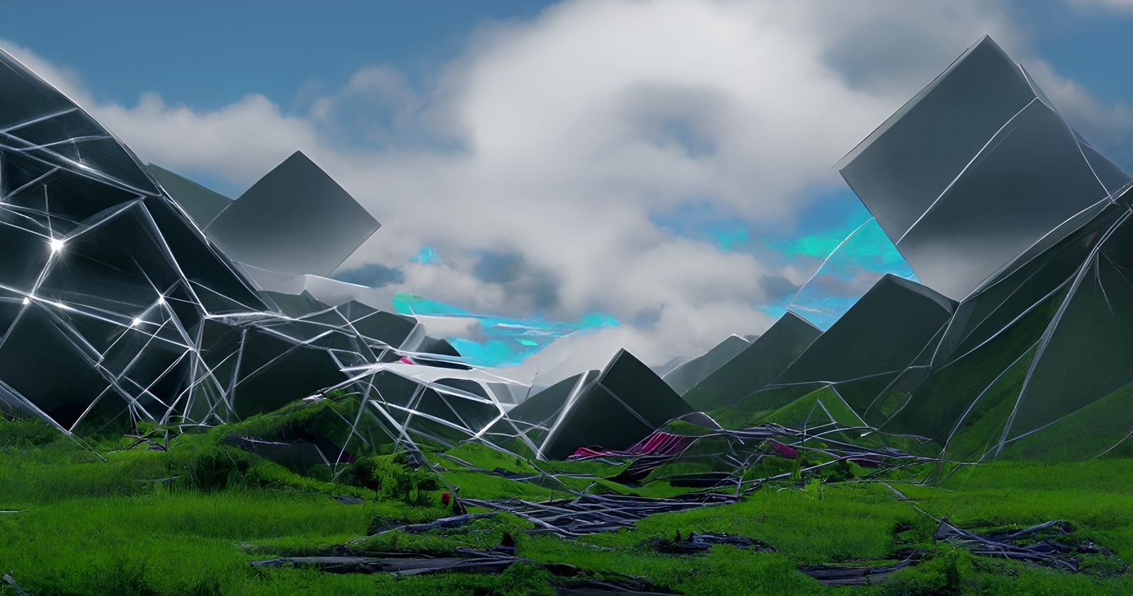 Glitched Cyberpunk World Simulation in 8K