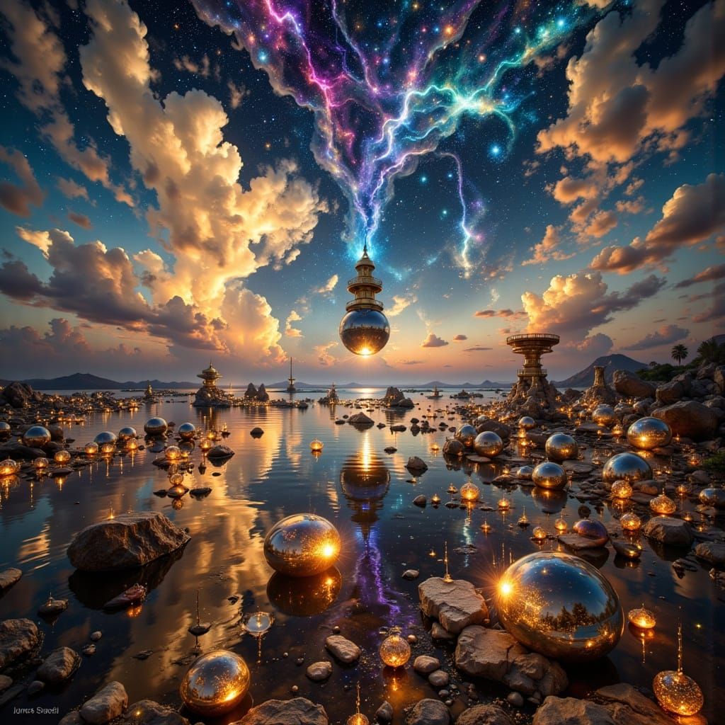 Sci-Fi AI Rock Concert in Hyper Detailed Style