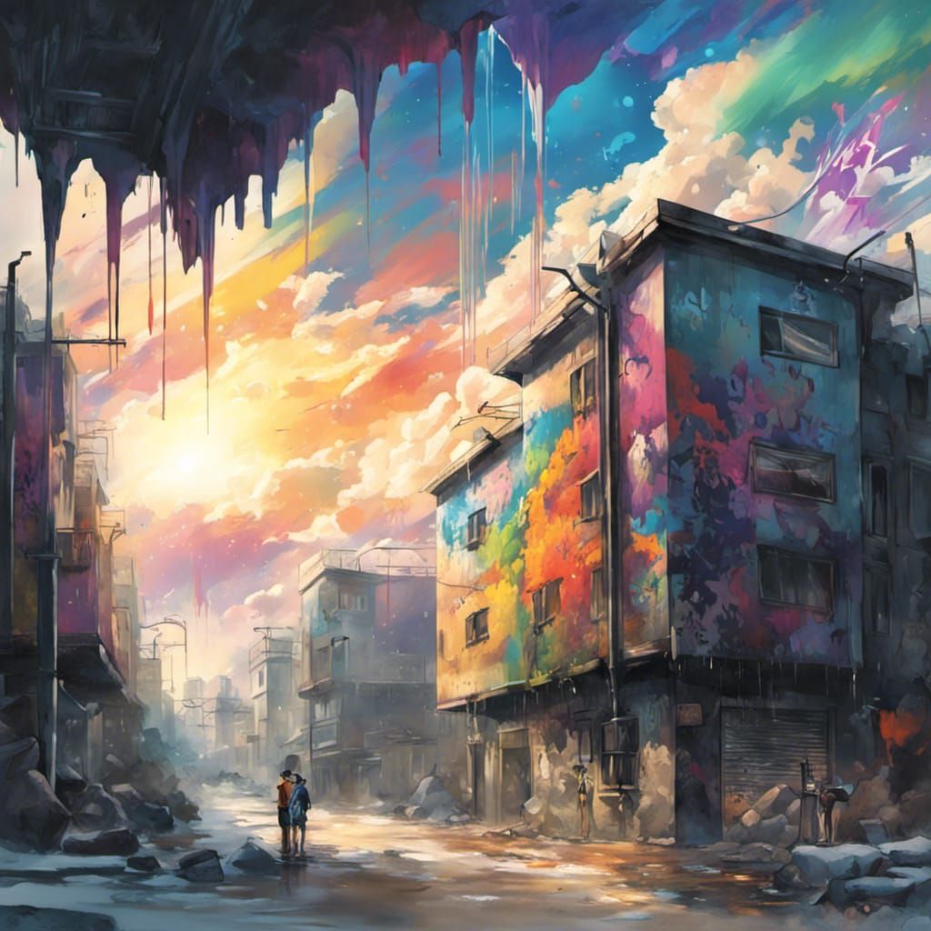 Anime Gay Boys in Icy Graffiti World