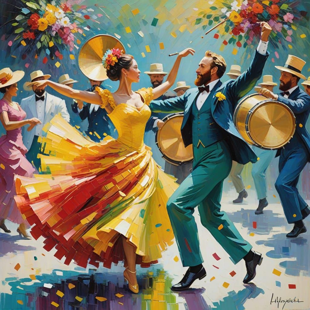 Dancers in Vibrant Caribbean Celebration