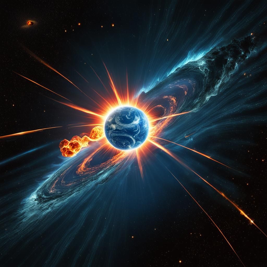 Spectacular Solar Flare Eruption Near Sun