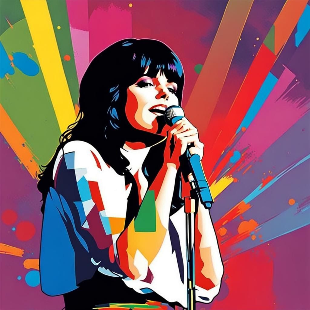 Linda Ronstadt Sings: 1970s Pop-Art Poster