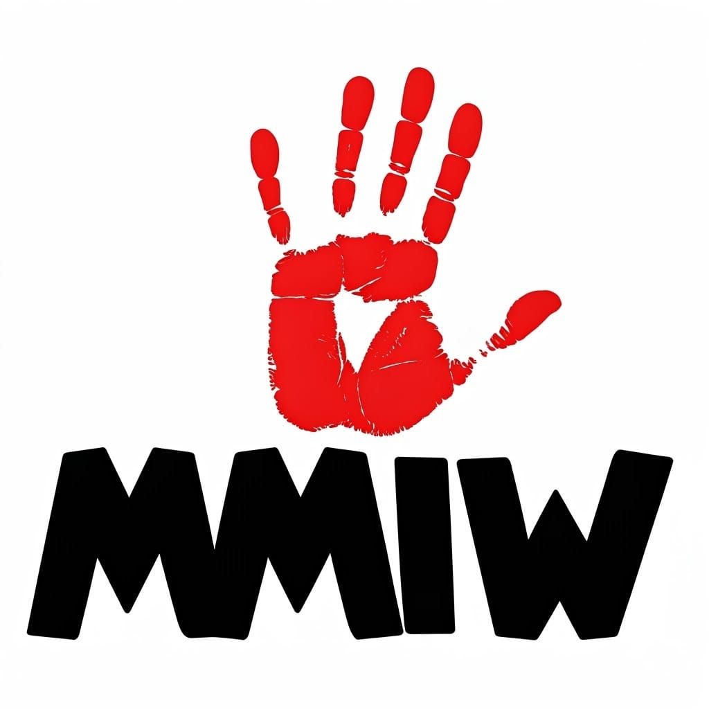 MMIW Awareness Symbol in Comic Book Style