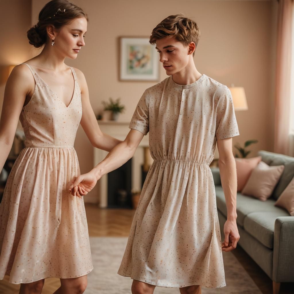 Boy in Dress: Minimalist Photography Portrait