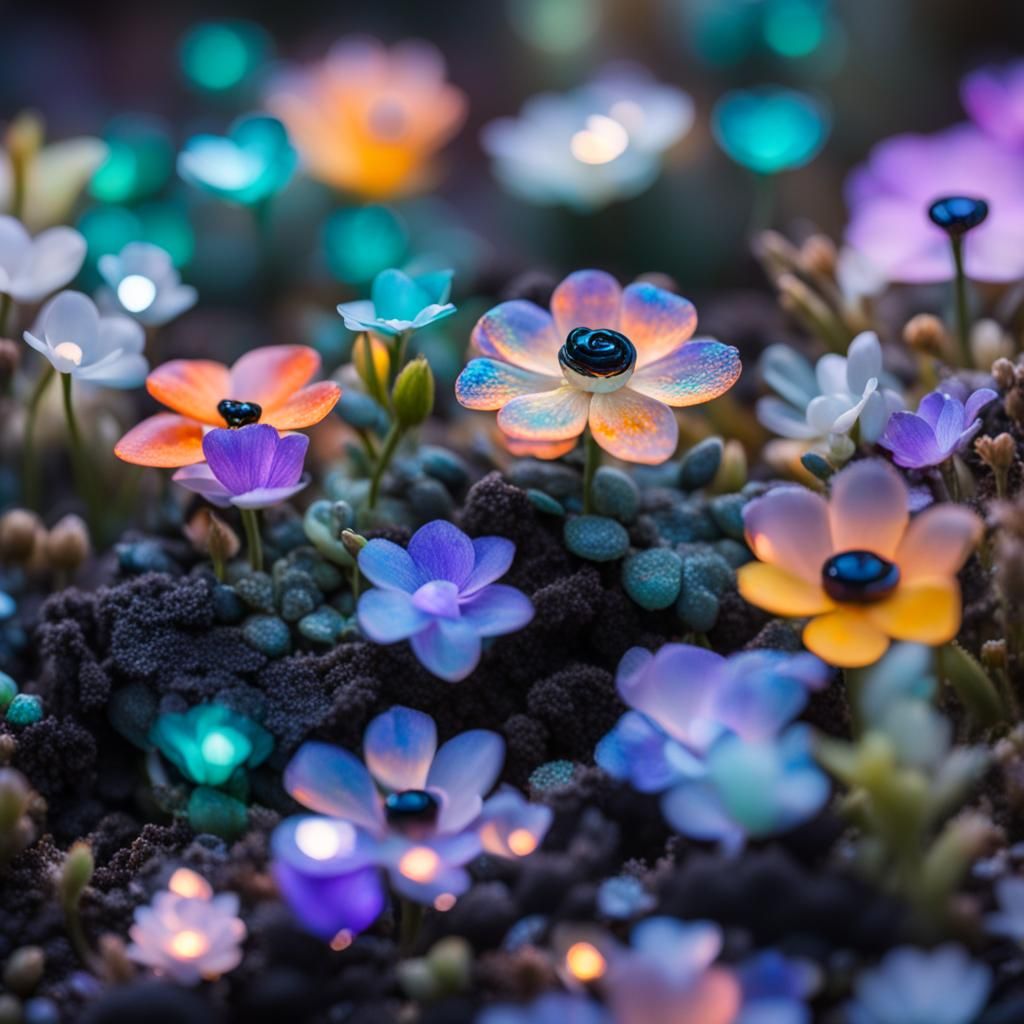 Opal and Onyx Flower Garden Photography