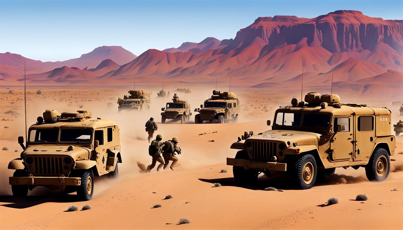 US Military Desert Raid Operation
