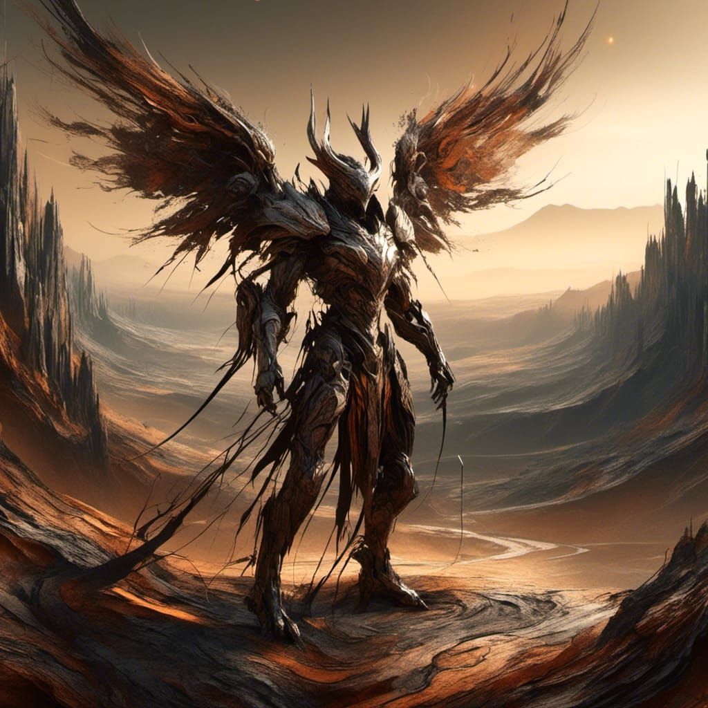 Devil in Leather Armor, Matte Painting