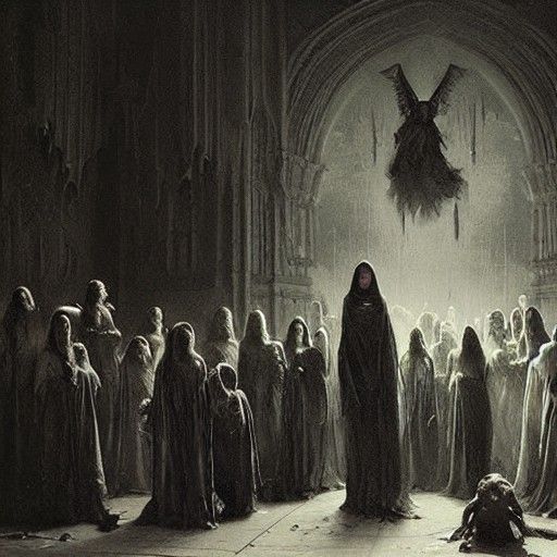 Witches Gathering: A Gothic Horror Scene
