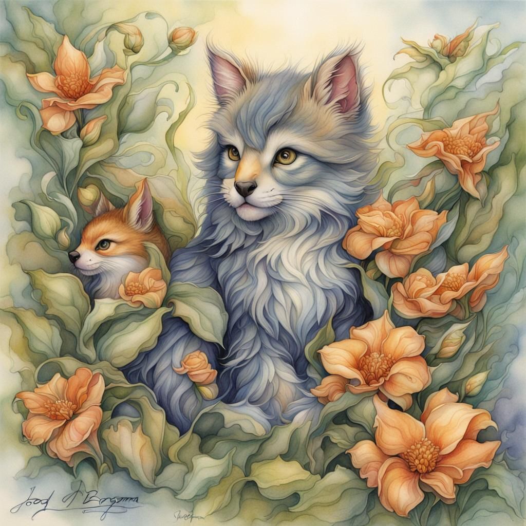 Enchanting Creatures in Bergsma Style Illustration