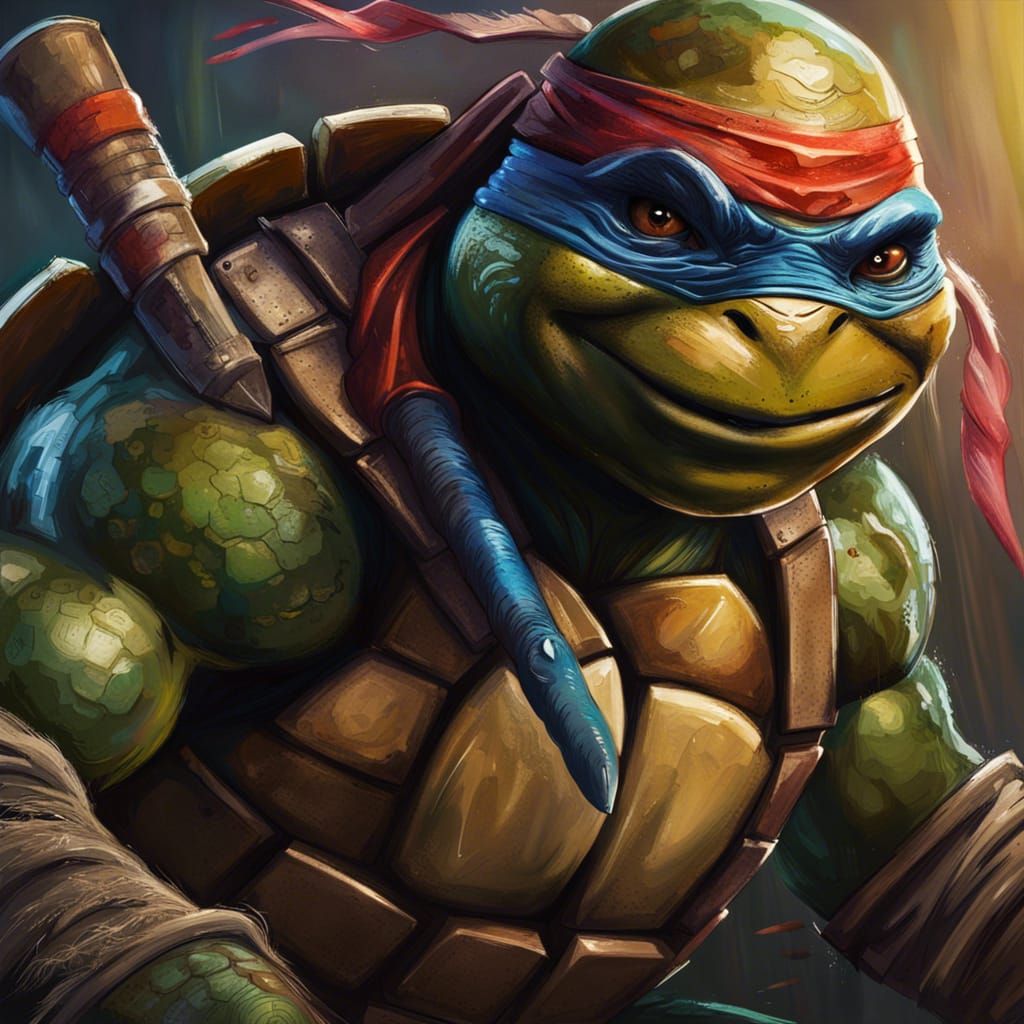 Hyperrealistic Ninja Turtles Splash Art