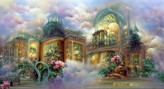 Infinite Library: Art Nouveau Rococo Fantasy