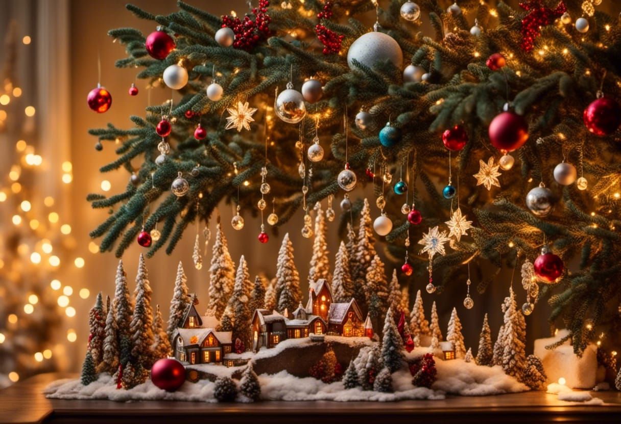 Magical Crystal Christmas Snow Town