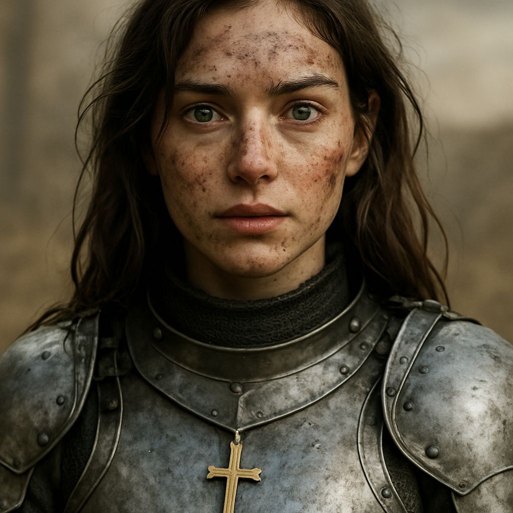 Medieval Female Knight in Full Armor