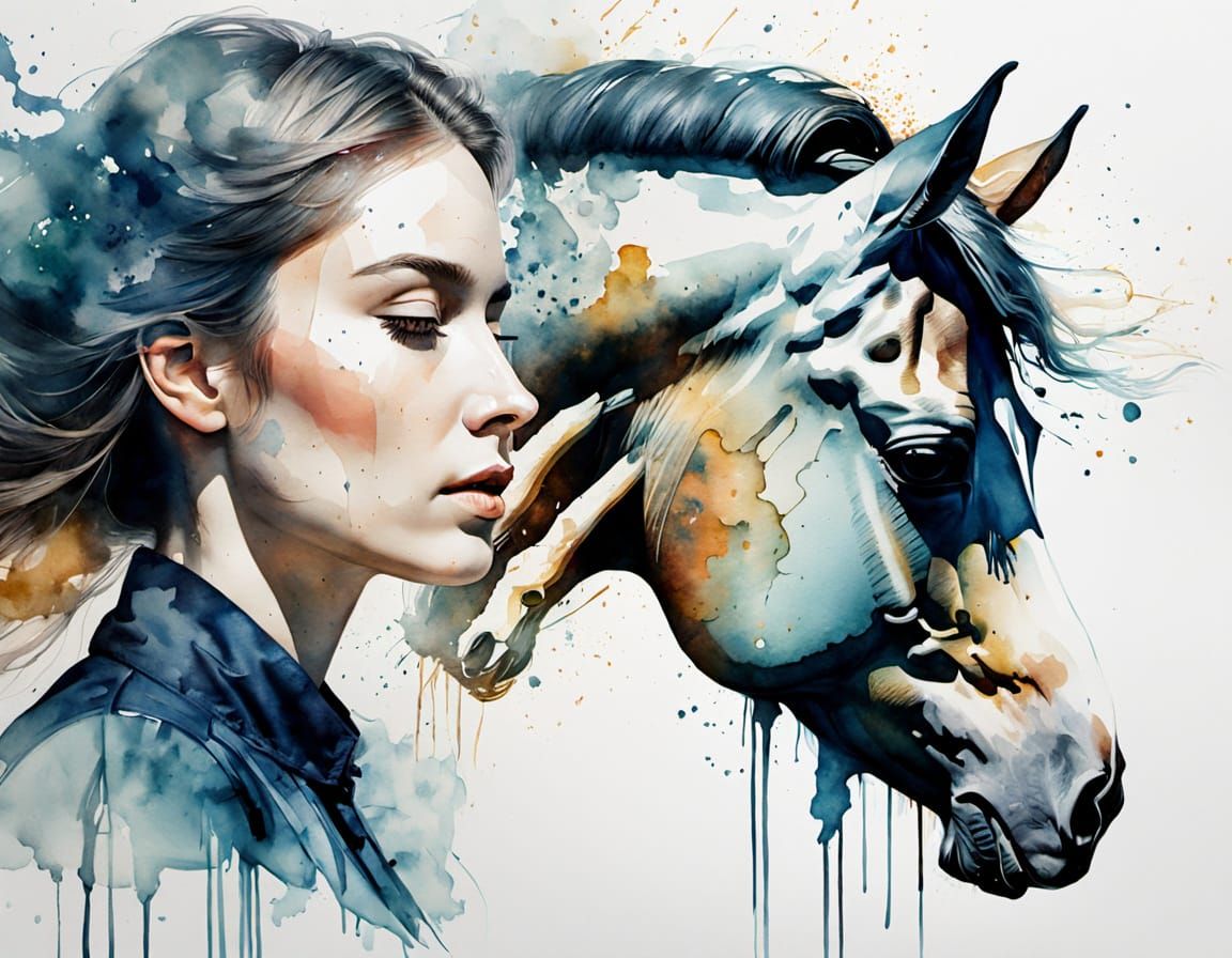 Ethereal Double Exposure: Woman's Vienna Dream