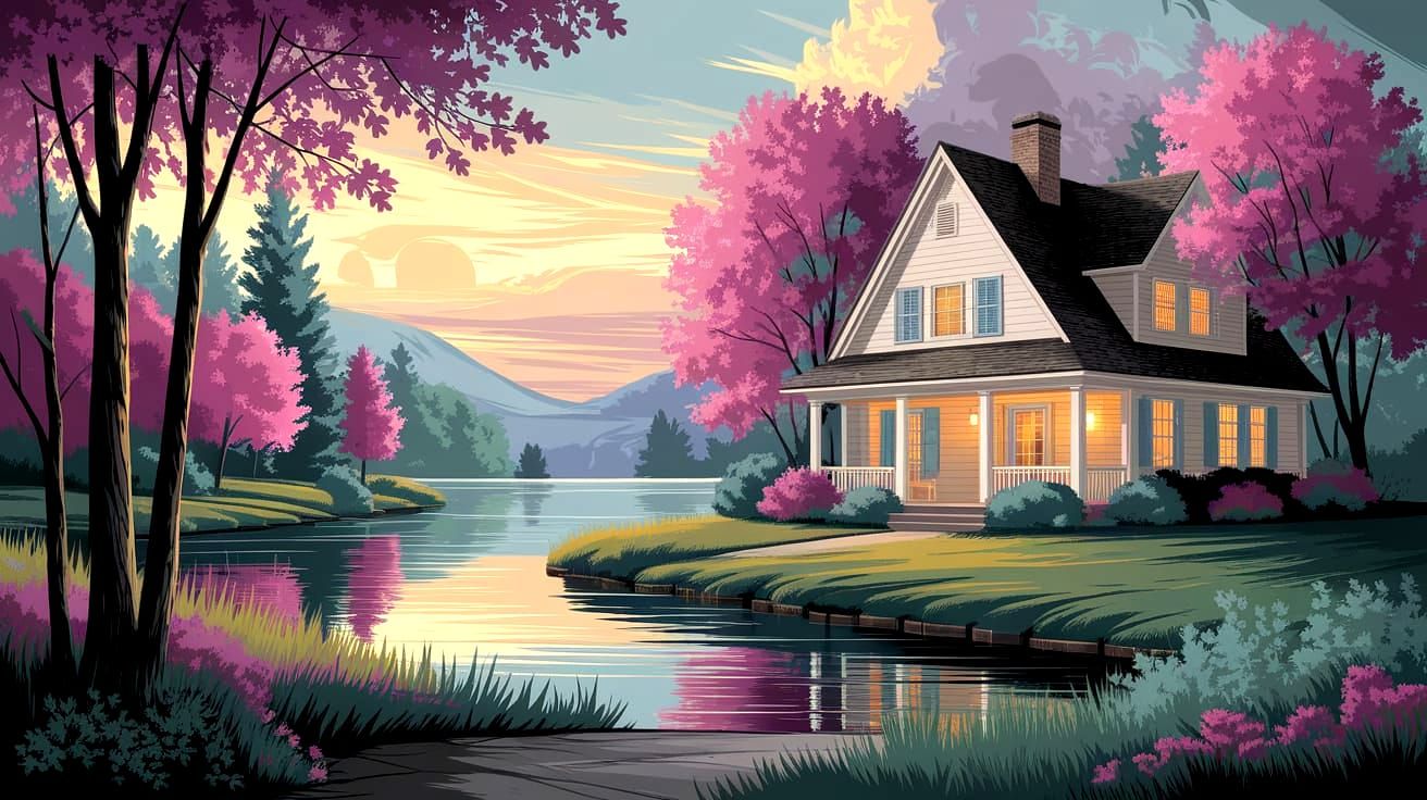 Fused Impasto Mixed Media Landscape