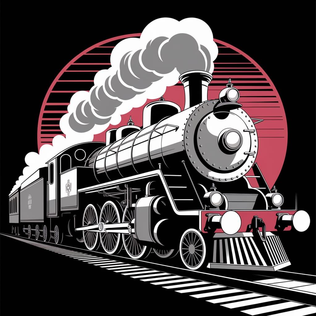 Dieselpunk Dreamcore Masterpiece: Locomotive of the Future