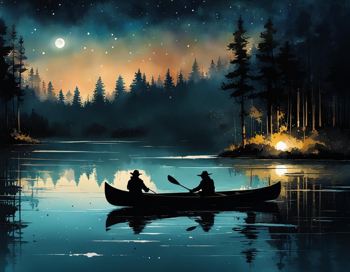 The Lake in the Dark Forest