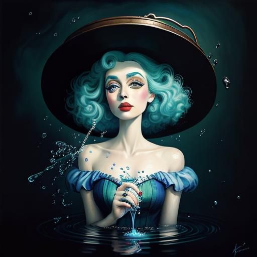 Woman bucket o water