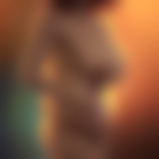 Pregnant Belly Portrait in Hyperdetailed Art Style