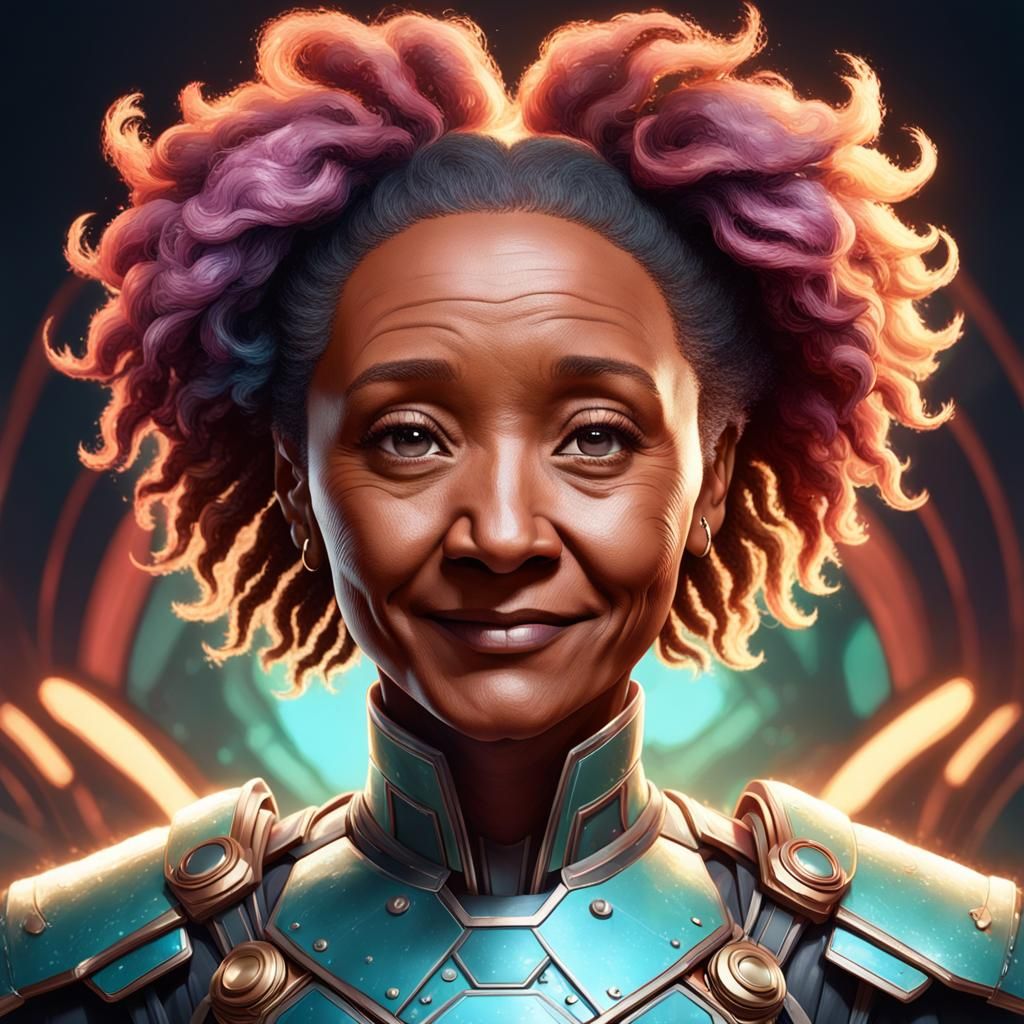 Wanda Sykes Portrait in Art Nouveau Style