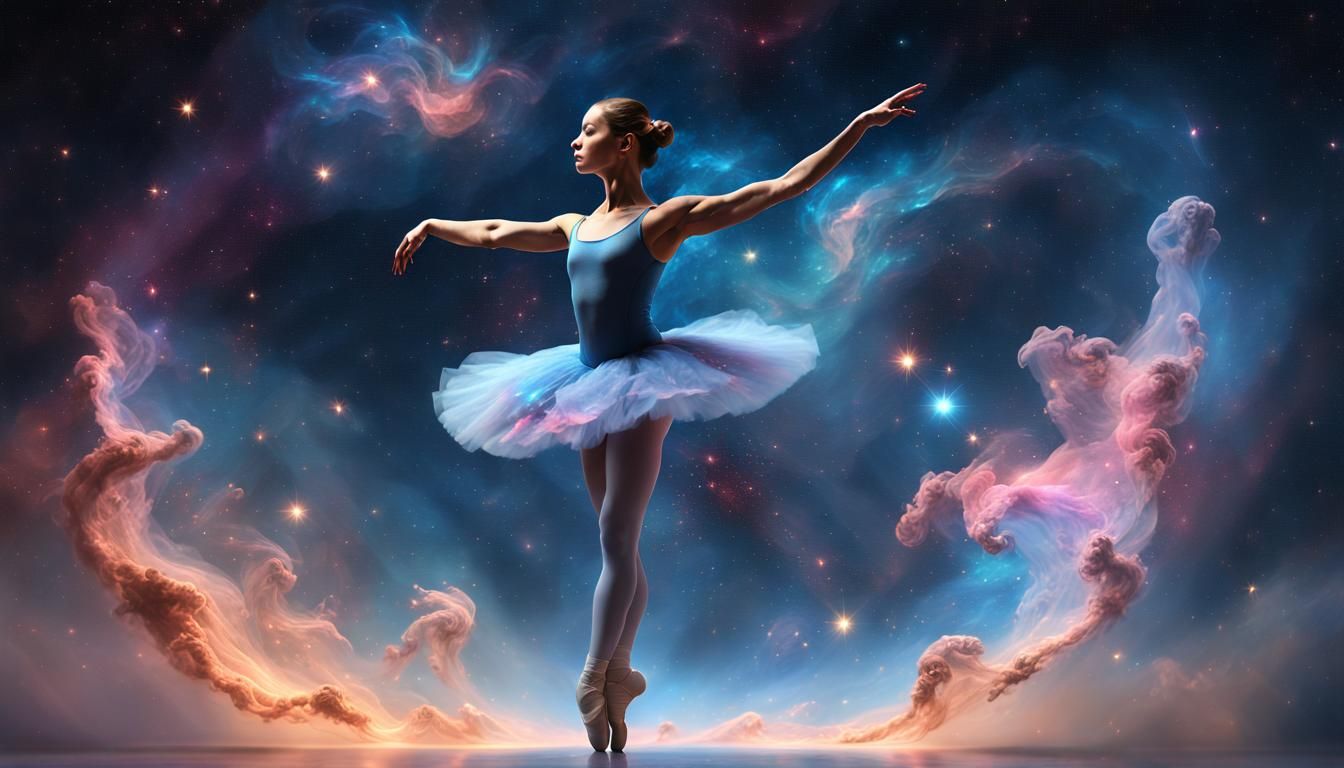 Nebula Ballet: Cosmic Dance in Ultra-Detailed Style