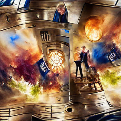 Doctor Who Regeneration in TARDIS: Digital Art