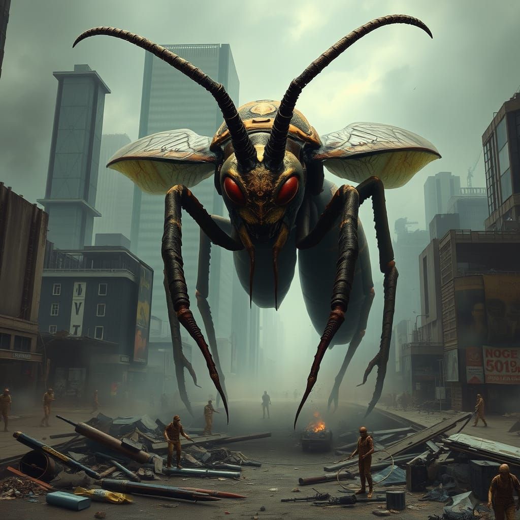Dark Apocalypse in a Devastated Metropolis