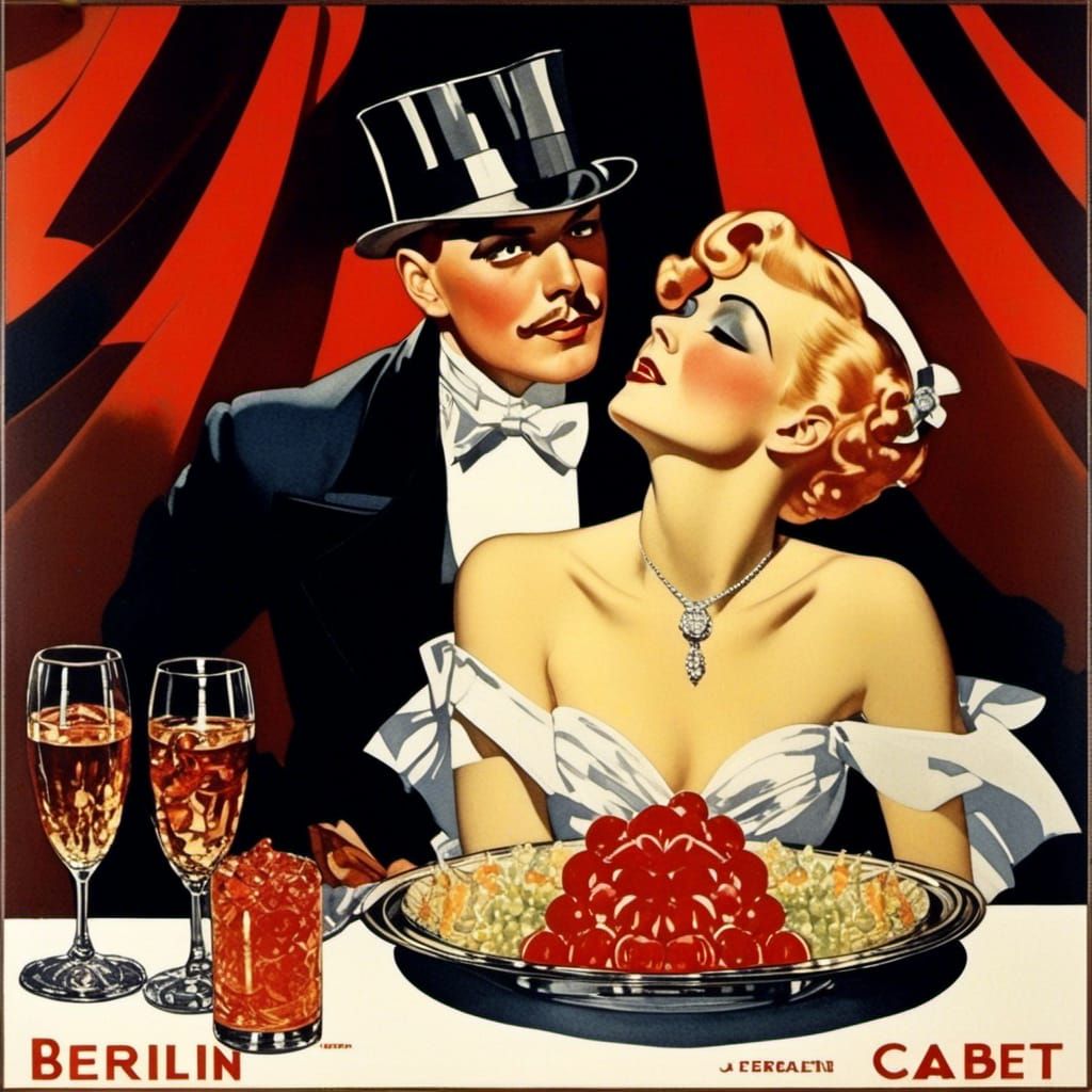 Dramatic Berlin Cabaret in German Expressionism Style