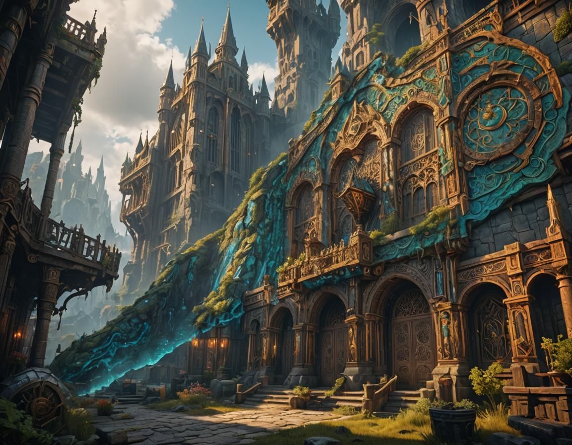 Fantastical Weapon Club in Detailed Matte Painting