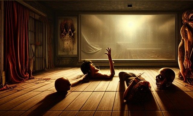 Surreal Horror in Ultra-Realistic Detailed Painting