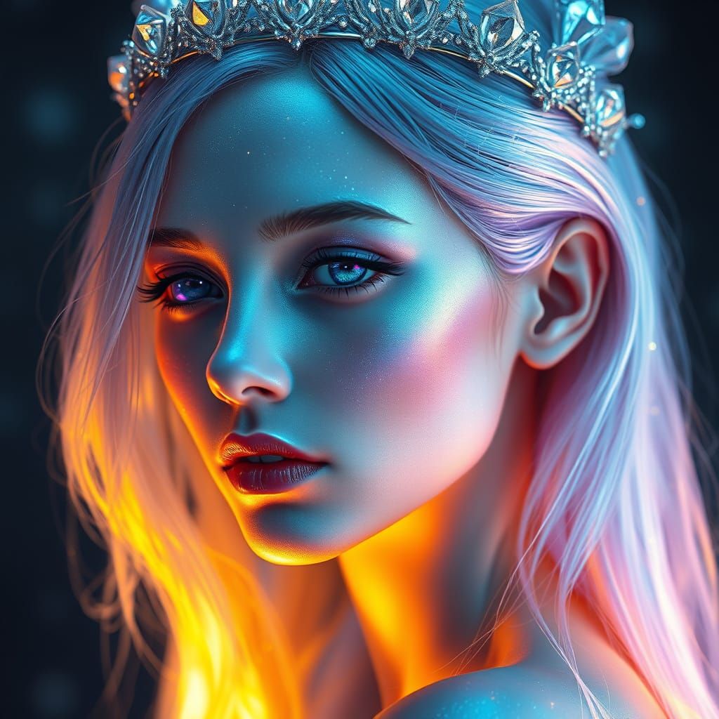 Celestial Goddess of Iridescent Beauty