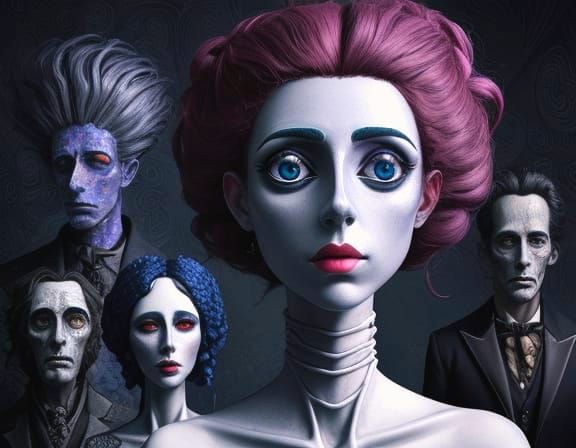 Surreal Figures with Flower Heads Inspired by Dali