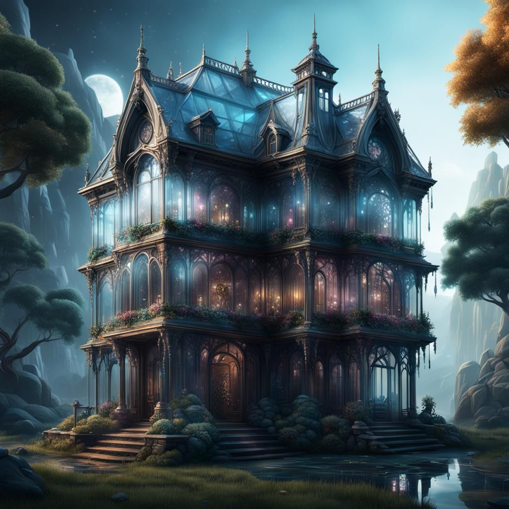 Crystal House Fantasy Concept Art