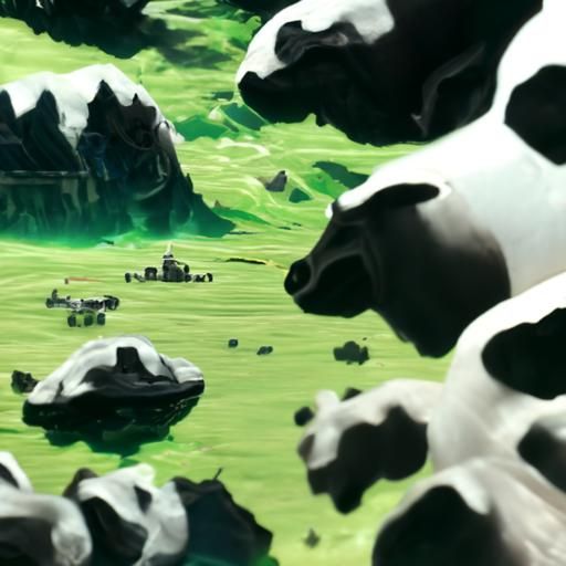 Cows in Space: A Detailed Matte Painting