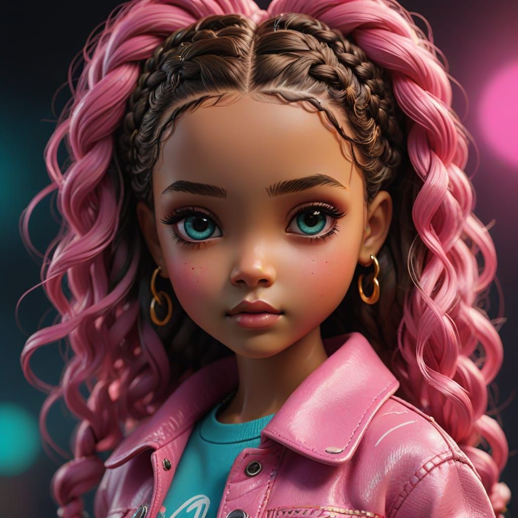 Hyper-Realistic Mini Blythe Doll in Vibrant Fantasy Attire