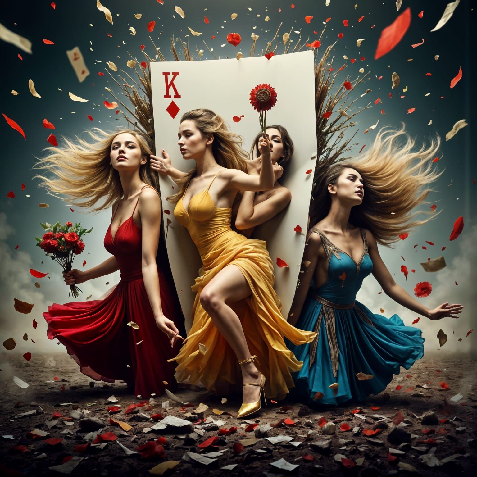 Ethereal Card Breakthrough in Cinematic Hyperrealism