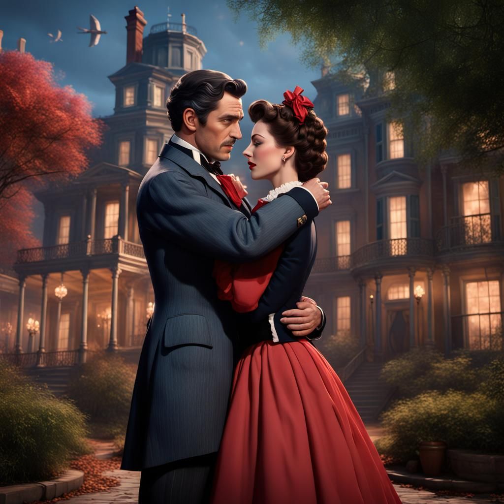 Scarlett and Rhett in Mary Poppins Style