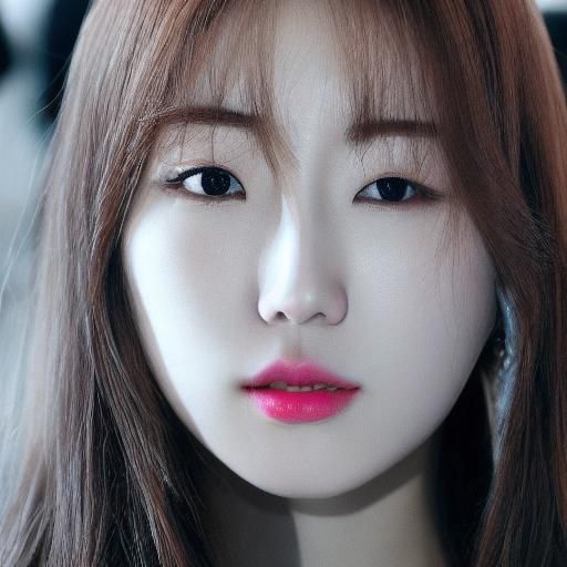 Beautiful Kpop Idol Close-Up Portrait