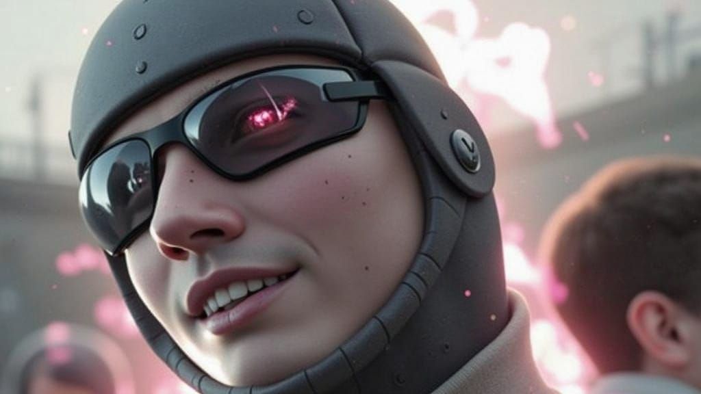 Dashing Cyberpunk Warrior Embodied by Dream Time