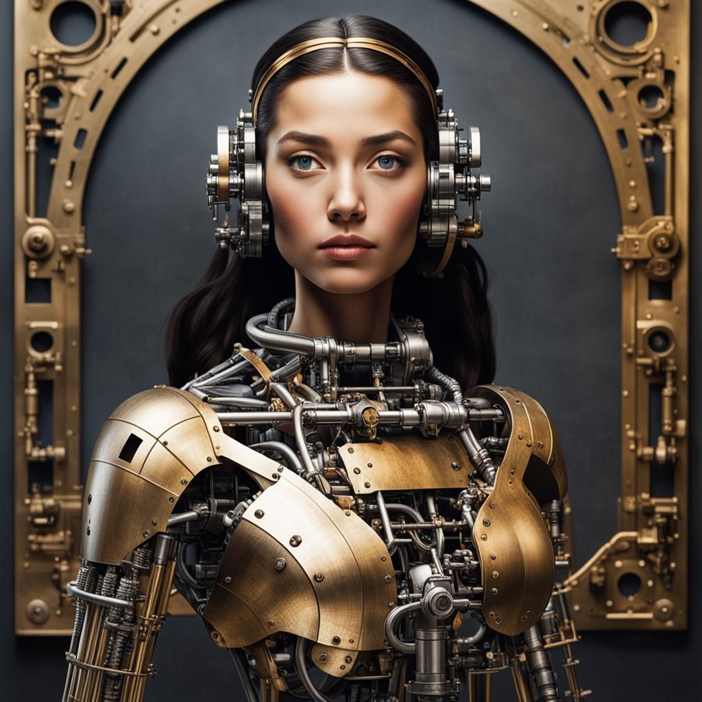 Cyberpunk Mona Lisa: Beauty Meets Technology