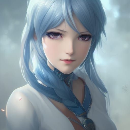 Anime Portrait of Weiss Schnee in 8K Resolution