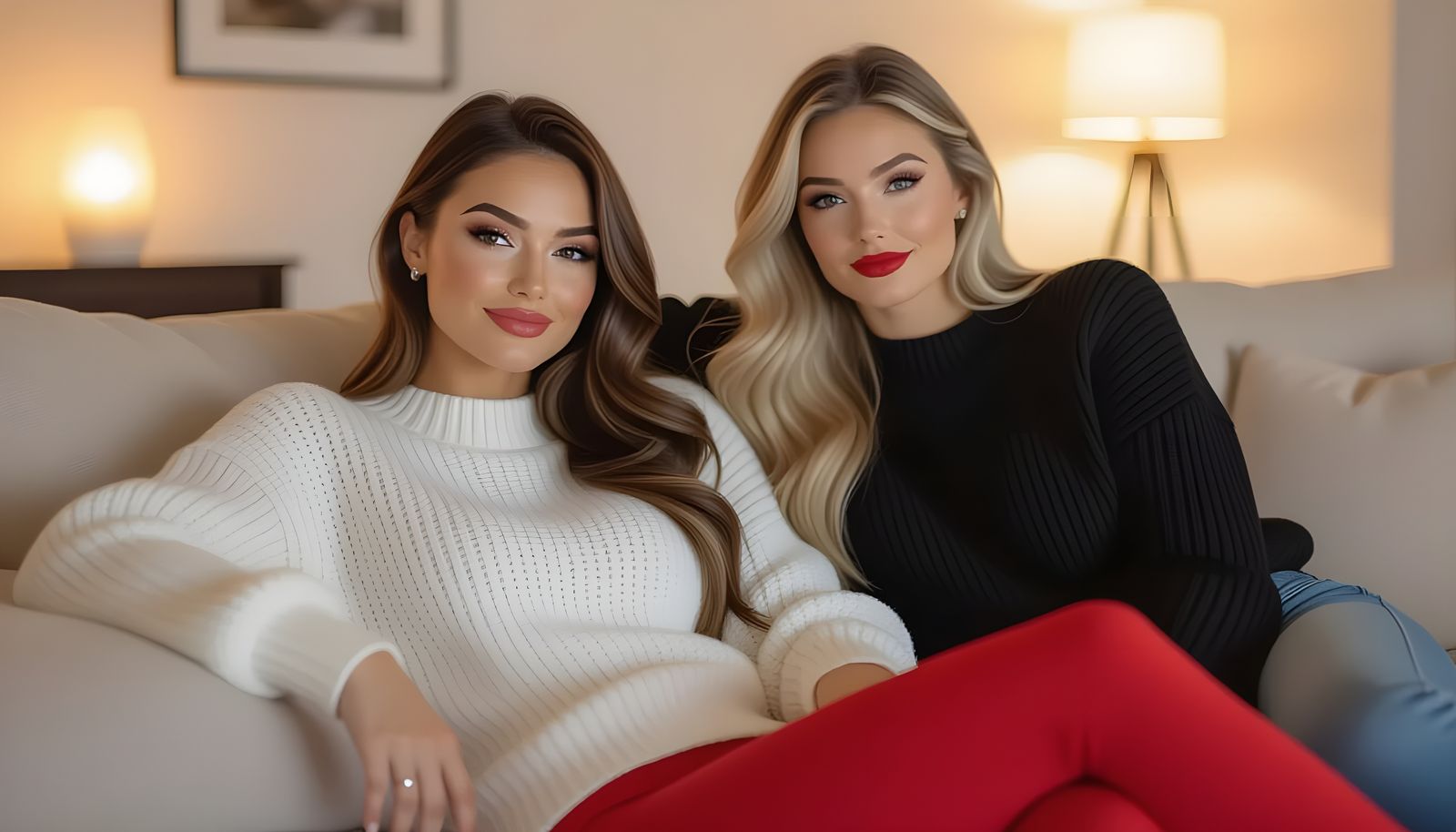 Evening in a Modern Suburban Living Room