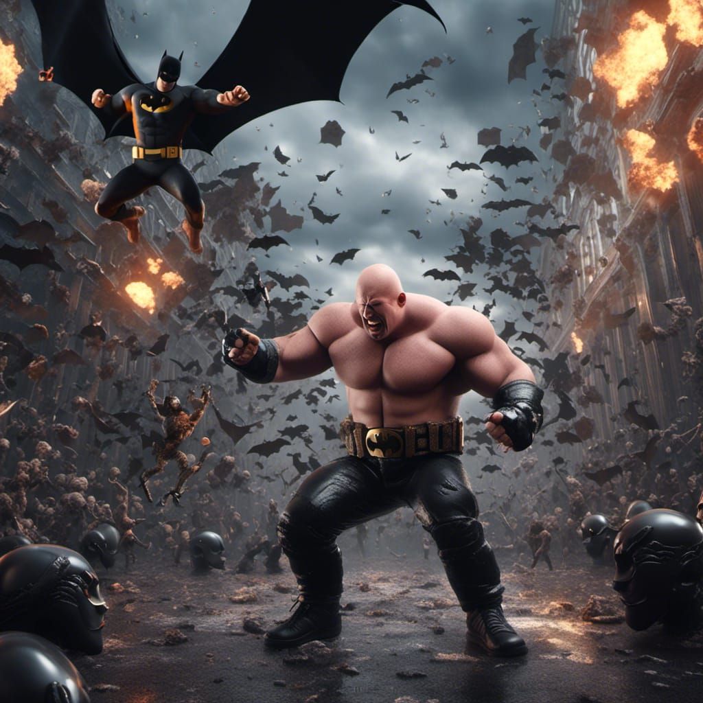 Stone Cold Steve Austin vs Batman: Fantasy Concept Art