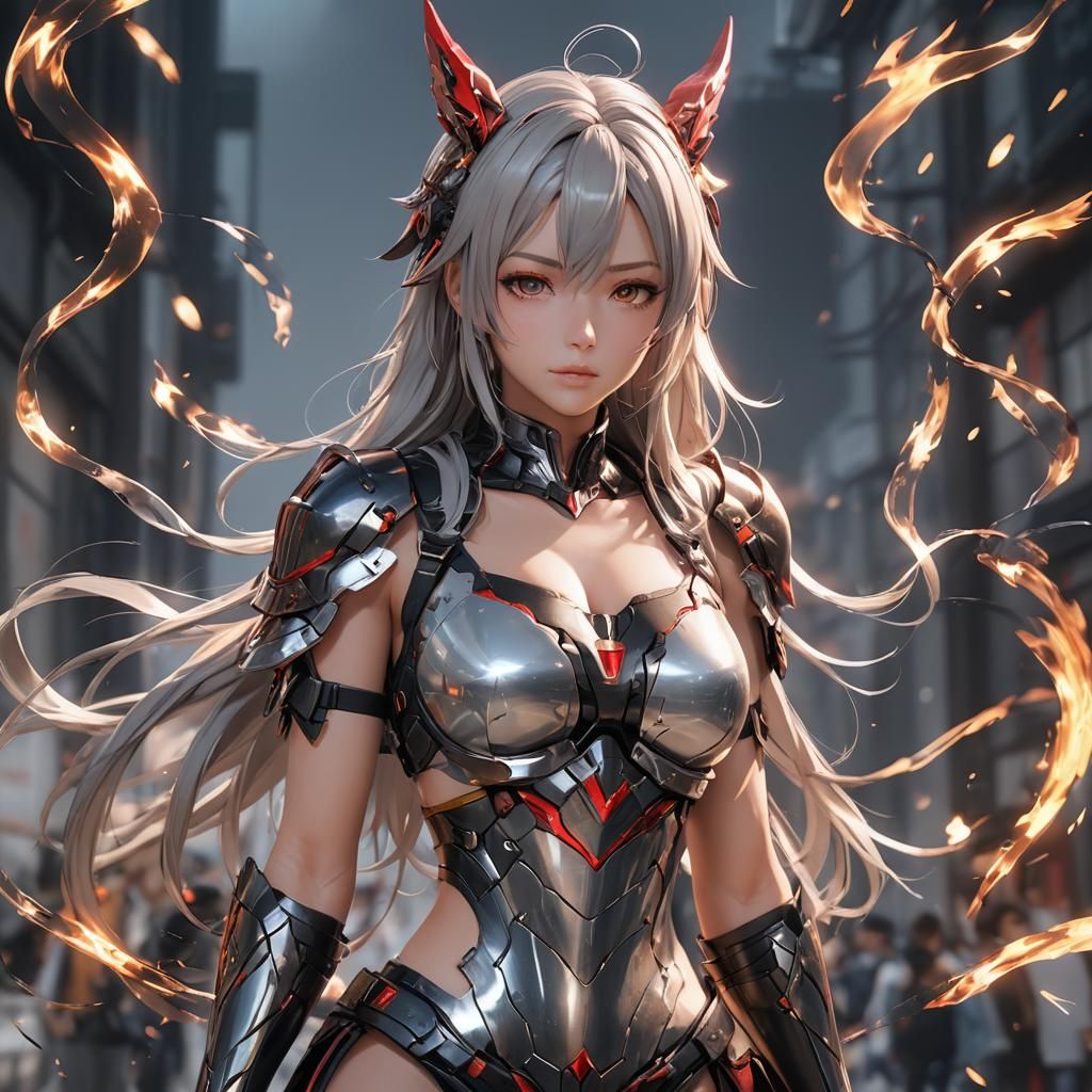 Anime Girl in Detailed 3D Art Style