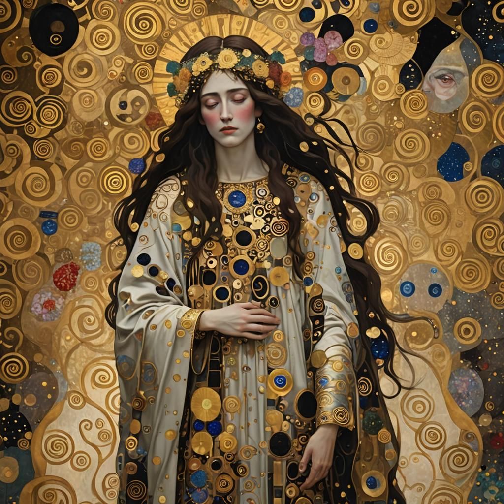 Jesus as Gold-Leafed Byzantine Mosaic