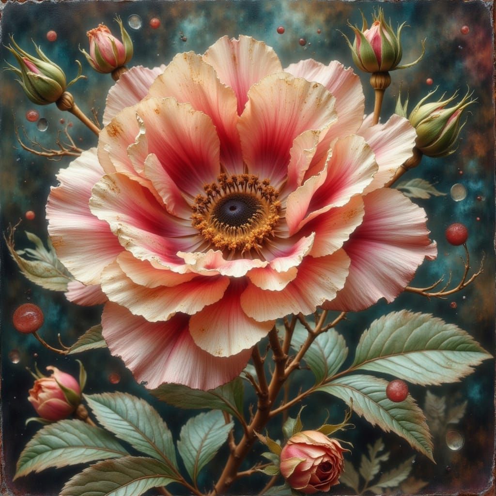 Hyperrealistic Rose with Intricate Details