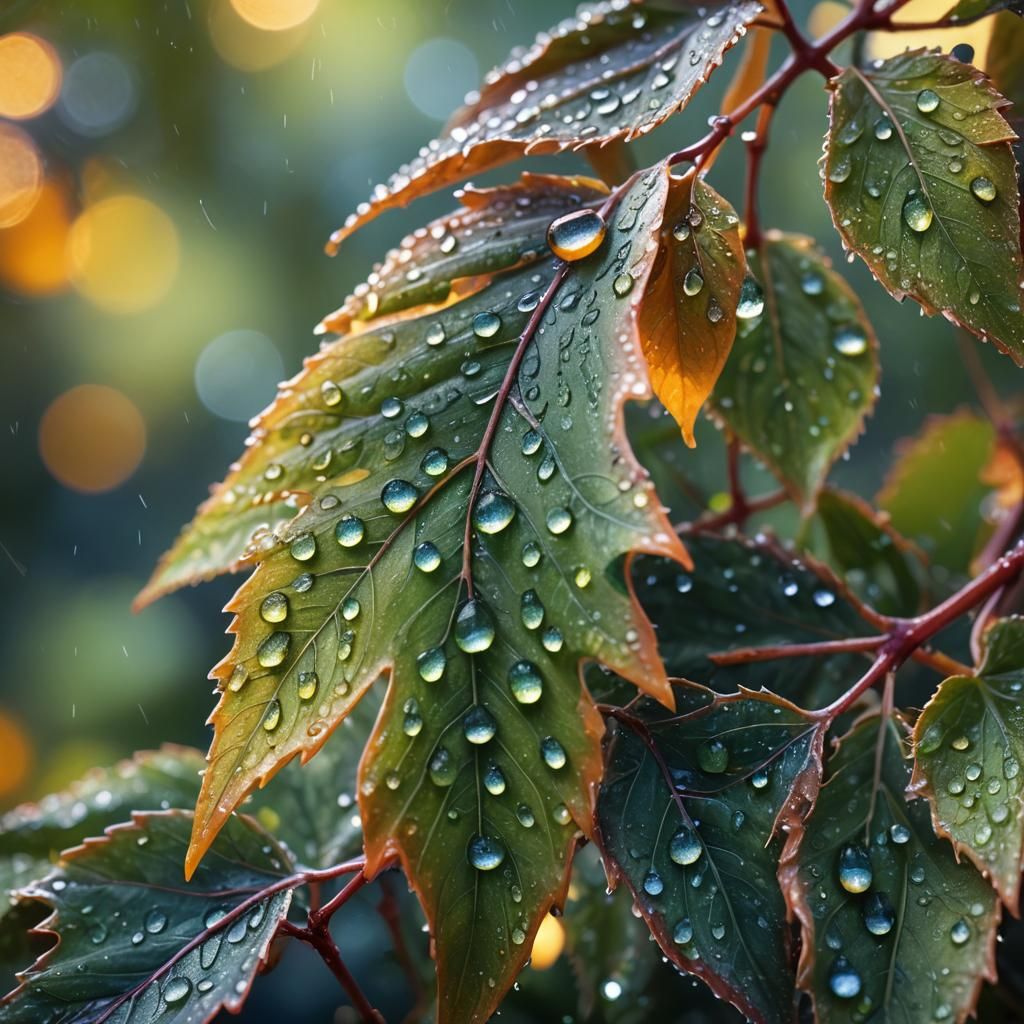 Dew-Kissed Leaf: A Macro Fantasy in Unreal Engine